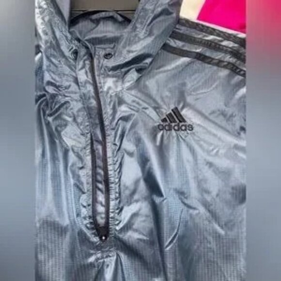 New absolutely stunning half zip men’s large adidas black hooded light - Picture 7 of 10